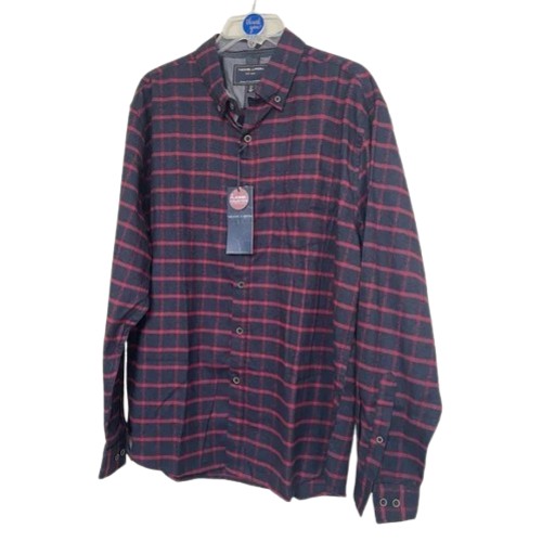 Nickel-Iron-Classic-Navy-and-Red-Plaid-Flannel-Collection-Mens-Shirt