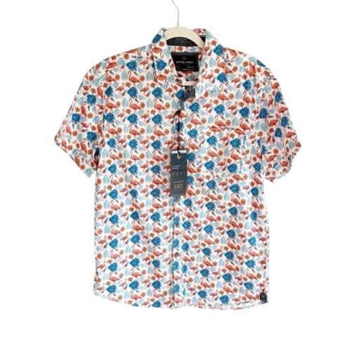 Nickel-Iron-White-Flamingo-All-Over-Print-Short-Sleeve
